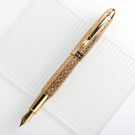 188 Hoogluxe Luxe geëtst Golden Business Gift Calligraphy Metal Fountain Pen Custom Logo Gepersonaliseerde pen